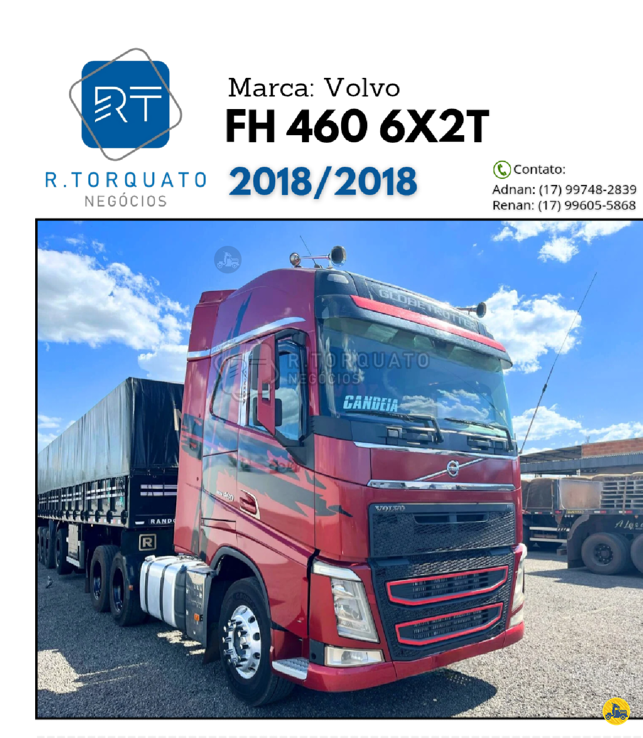 CAMINHAO VOLVO VOLVO FH 460 Cavalo Mecânico Cavalo 6x2 R.Torquato Negócios São José do Rio Preto SÃO PAULO SP